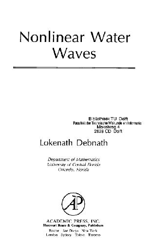 Nonlinear Water Waves