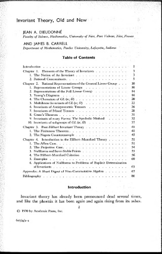 Invariant Theory, Old and New