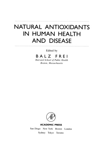 Natural Antioxidants in Human Health and Disease