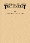 Test booklet for essentials of psychology : Houston - Bee - Hatfield - Rimm