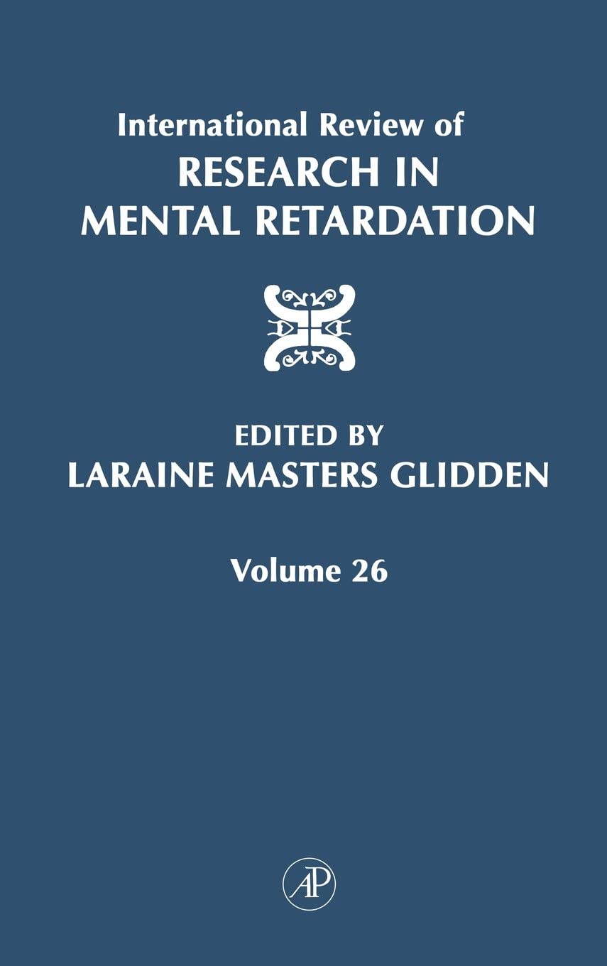 International Review of Research in Mental Retardation (Volume 26)