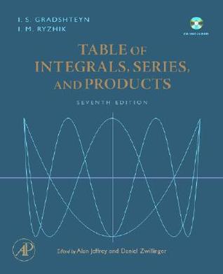 Table of Integrals, Series, and Products