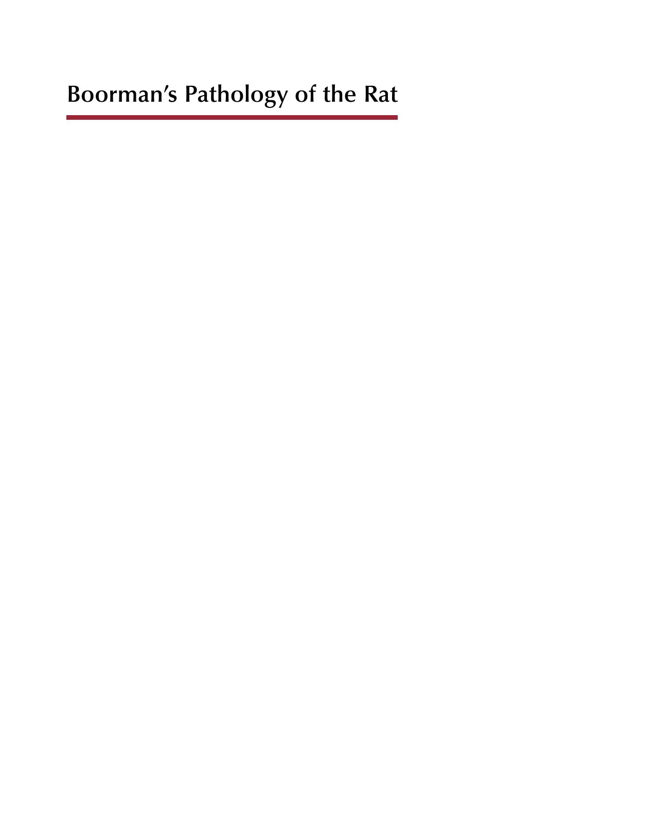 Boorman's Pathology of the Rat