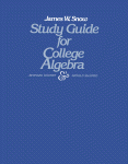 Study guide for college algebra