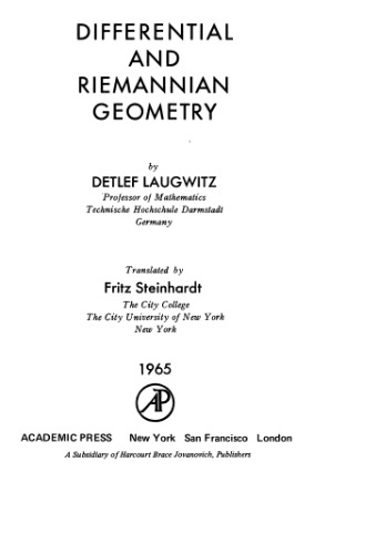 Differential and Riemannian Geometry