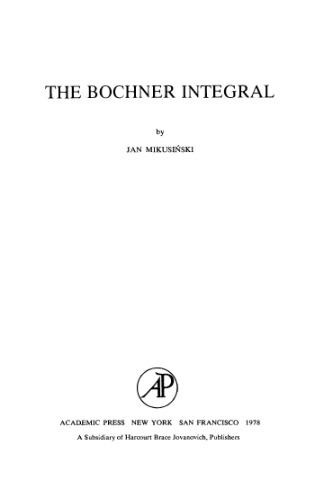 The Bochner integral