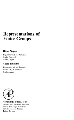 Representations Of Finite Groups