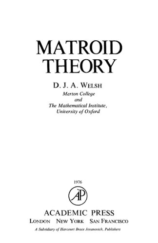 Matroid Theory