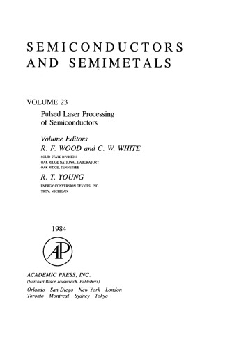 Semiconductors and Semimetals, Volume 23