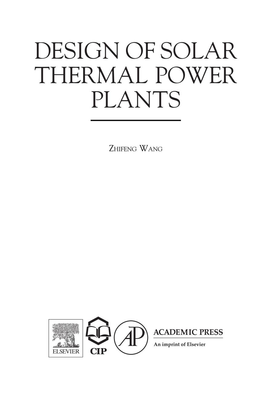 Design of solar thermal power plants