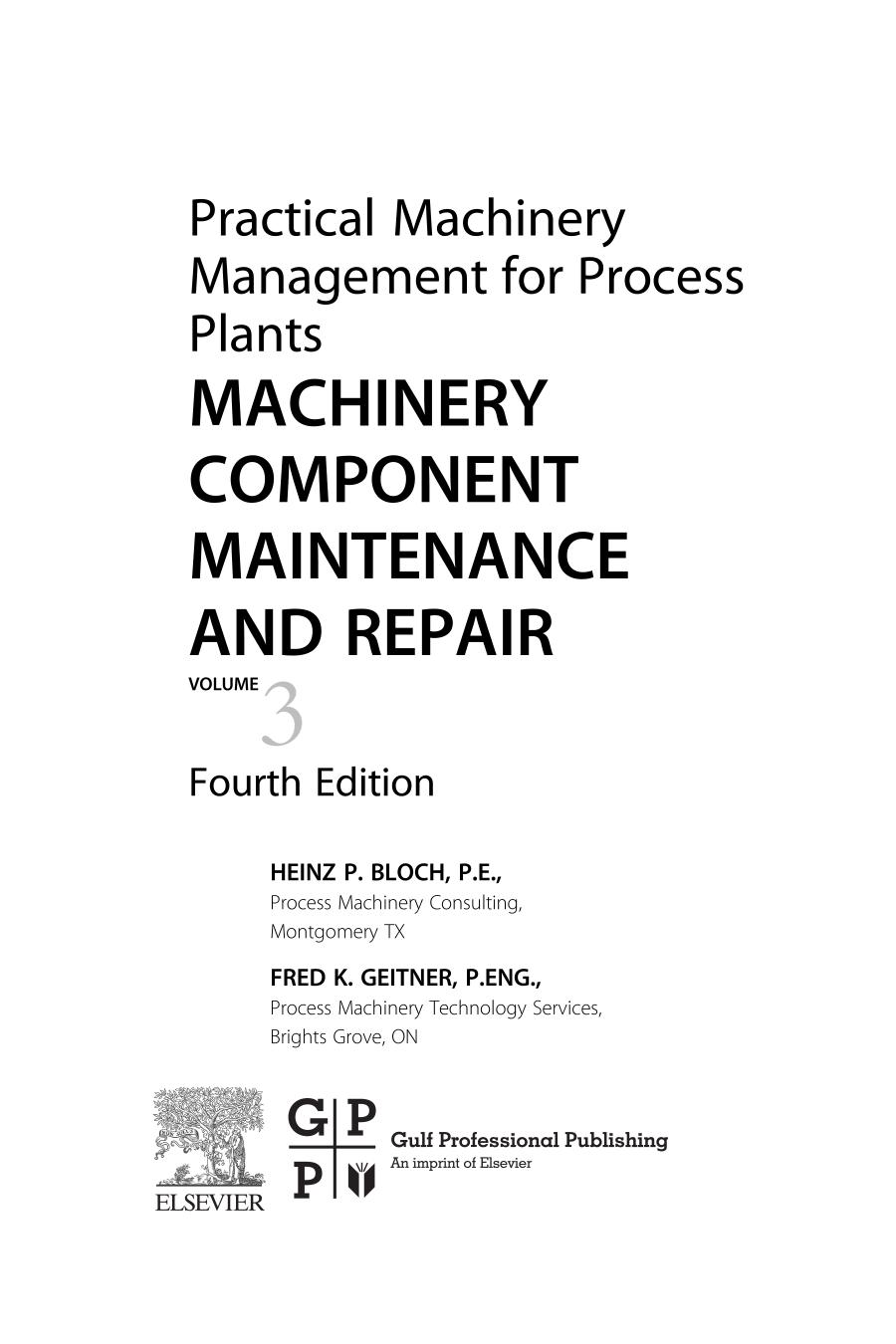 Machinery Component Maintenance and Repair, 3