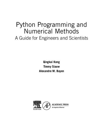 Python Programming and Numerical Methods