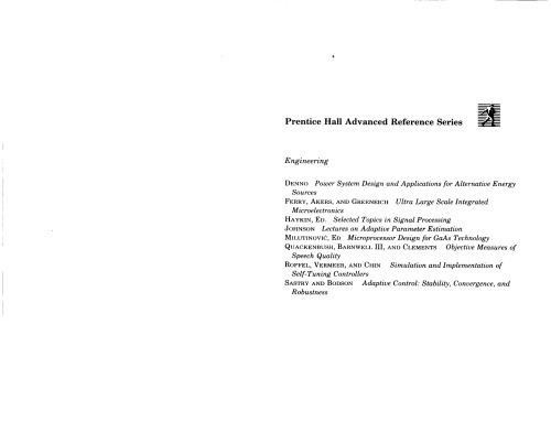 Adaptive control : stability, convergence and robustness