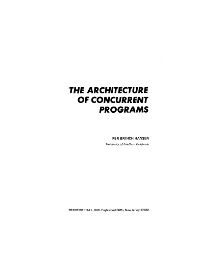 The Architecture of Concurrent Programs