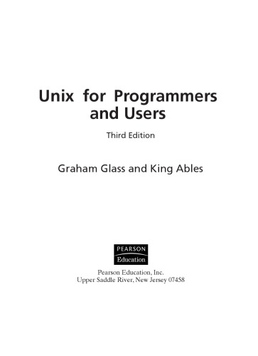 Unix for Programmers and Users