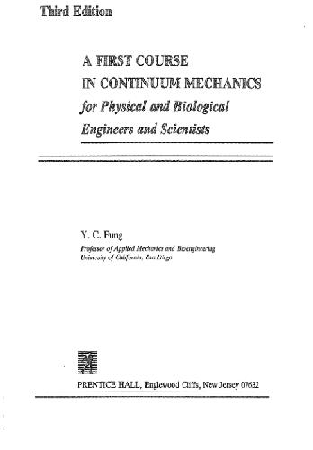 A First Course in Continuum Mechanics