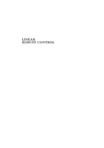 Linear Robust Control