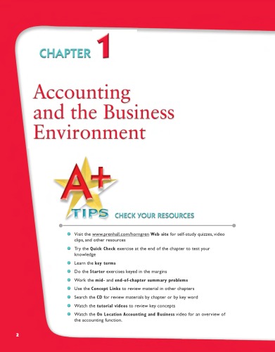 Accounting, Chapters 1-26