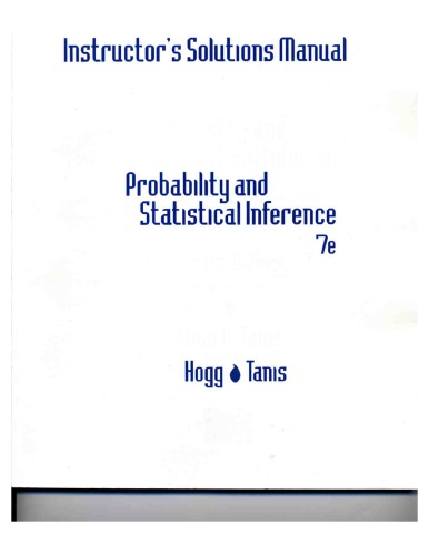 Probability And Statistical Inference
