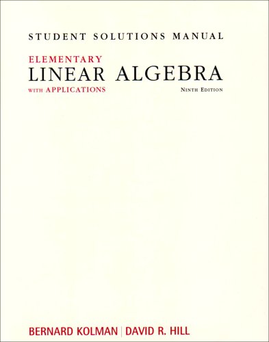 Student Solutions Manual for Elementary Linear Algebra with Applications