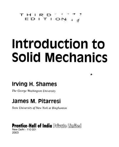 Introduction to Solid Mechanics
