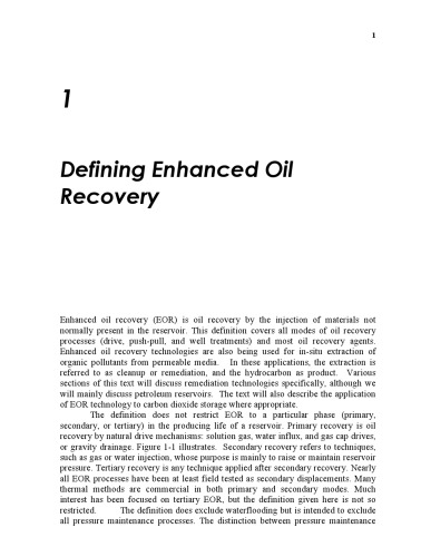 Enhanced Oil Recovery