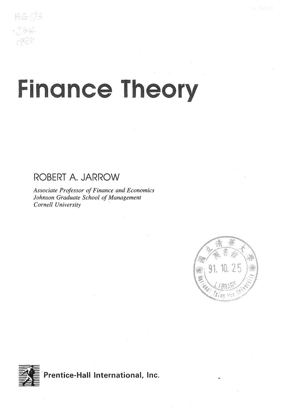 Finance Theory