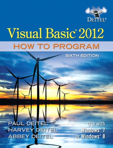 Visual Basic® 2012 How to Program, Sixth Edition