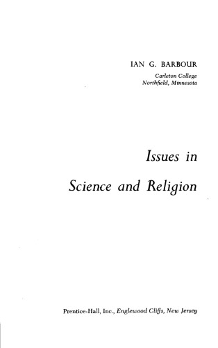 Issues in science and religion