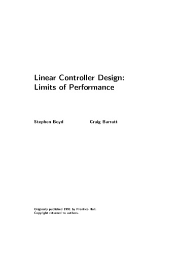 Linear Controller Design