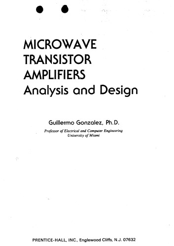 Microwave Transistor Amplifiers