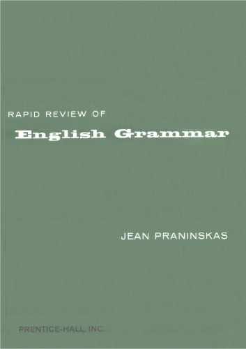 Rapid Review of English Grammar