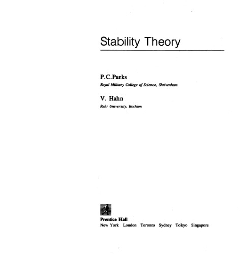 Stability Theory