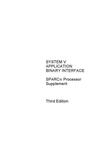 System V Application Binary Interface