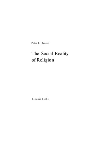 The Social Reality of Religion (University Books)