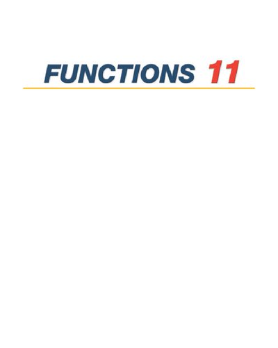 Functions 11 Student Text