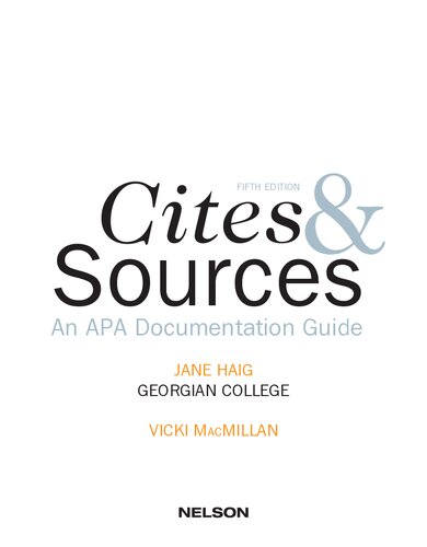 Cites and Sources