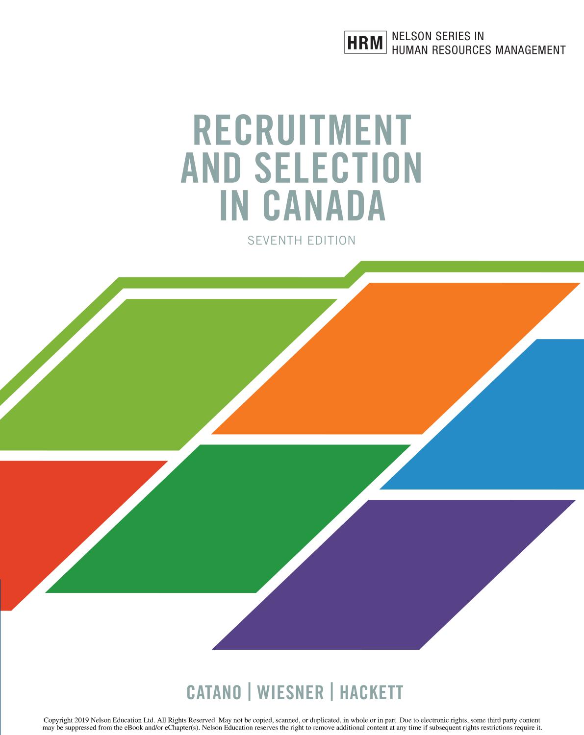 Recruitment and Selection in Canada