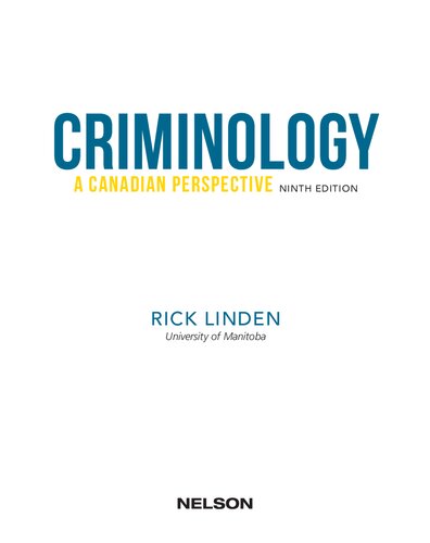 Criminology : a Canadian perspective