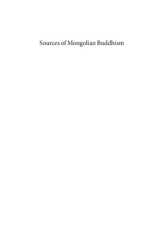 Sources of Mongolian Buddhism