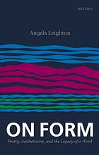 On form : poetry, aestheticism, and the legacy of a word