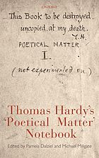 Thomas Hardy's 'Poetical Matter' Notebook