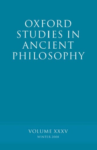 Oxford Studies in Ancient Philosophy