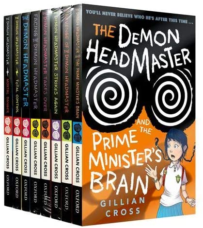 Demon Headmaster Series 8 Books Collection Set by Gillian Cross (Prime Minister's Brain, Revenge, Strikes Again, Takes Over, Facing, Demon Headmaster, Total Control &amp; Mortal Danger)