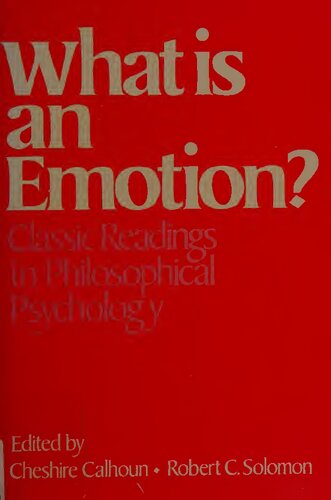 What is an Emotion?