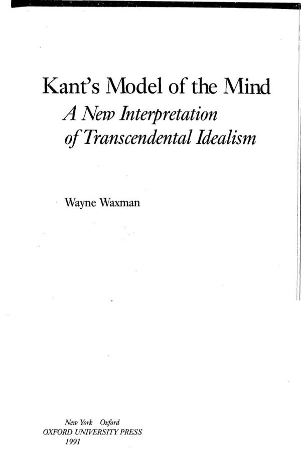 Kant's Model of the Mind