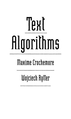 Text Algorithms