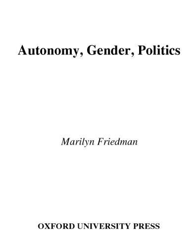 Autonomy, Gender, Politics