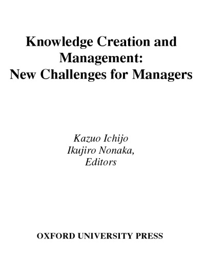 Knowledge Creation and Management