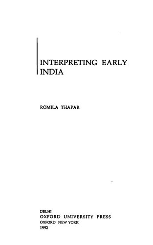 Interpreting Early India